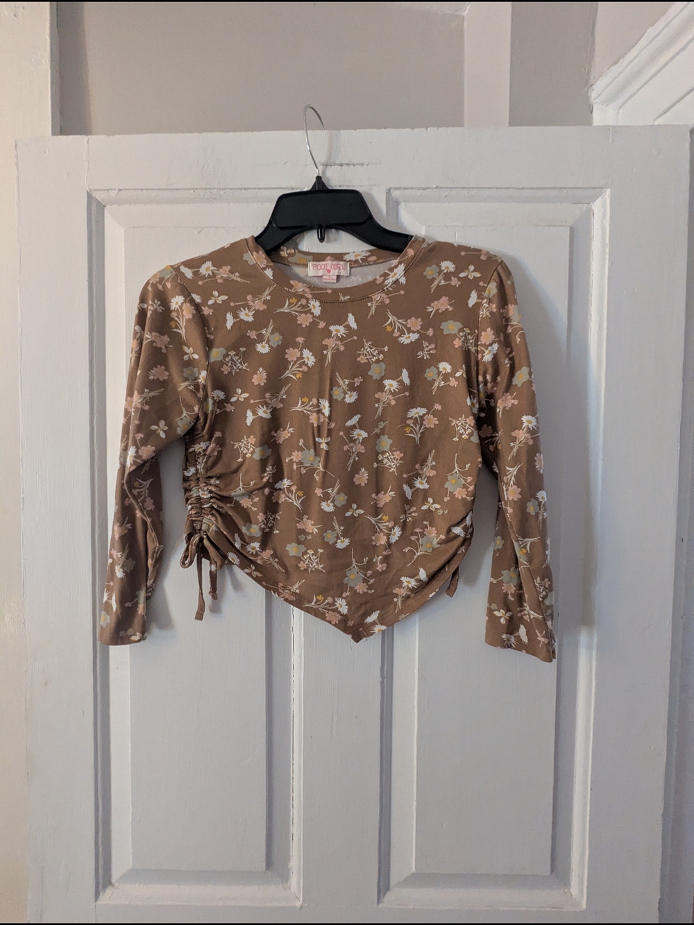 Poof Girl Brown Floral Long Sleeve Top